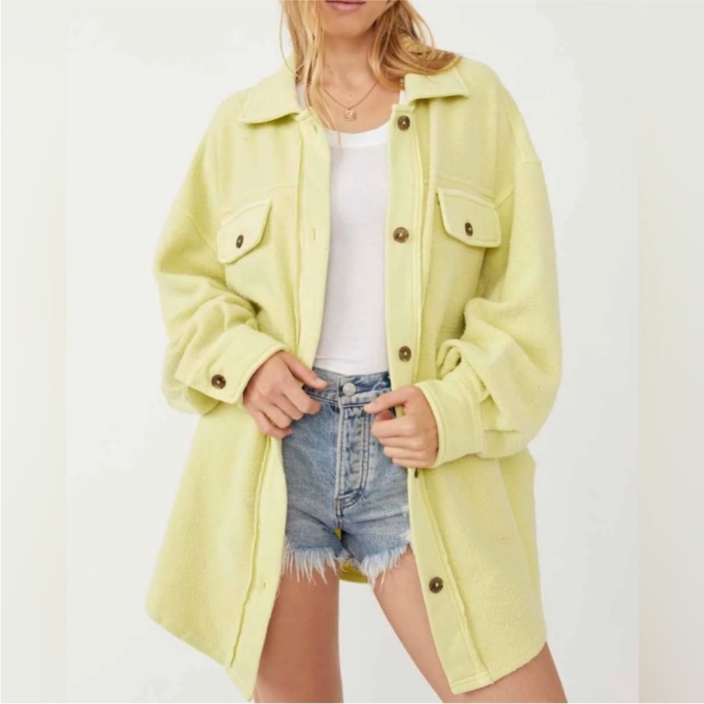 Ruby Reverse Fleece Jacket Yellow Green Size Medi… - image 3